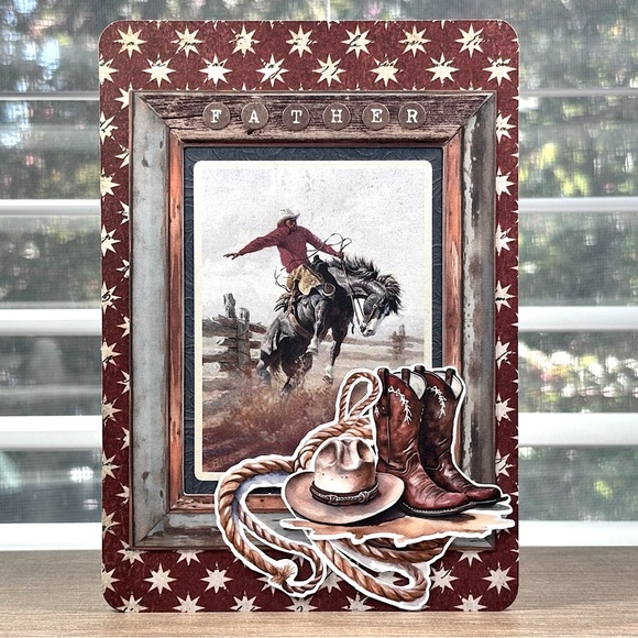 Handmade Western Cowboy Greeting Card for Father - Picture 1 of 1